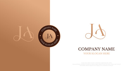 Initial JA Logo Design Vector 