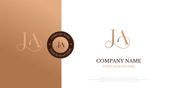 Initial JA Logo Design Vector 