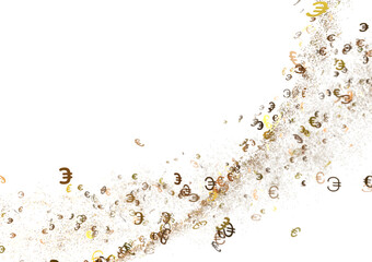 Golden Glitter on Black Background