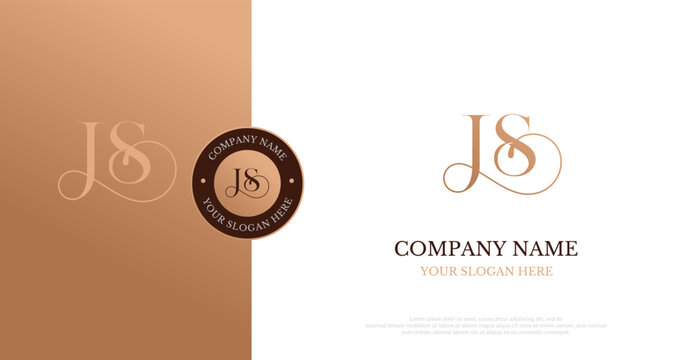 Initial JS Logo Design Vector 