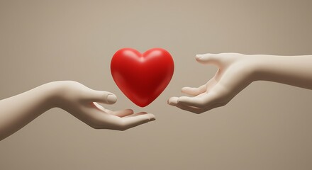 Giving Heart Gesture with Hands Reaching to Share Love