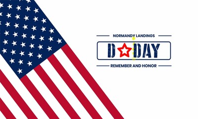 D-Day. Normandy landings ,World War II , concept Vector illustration