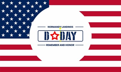 D-Day. Normandy landings ,World War II , concept Vector illustration