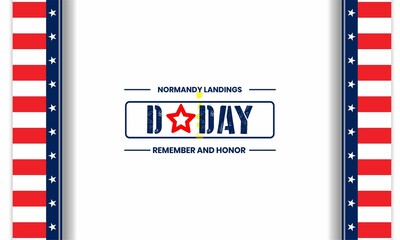 D-Day. Normandy landings ,World War II , concept Vector illustration