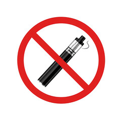 No Vaping Allowed: Prohibition Symbol