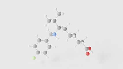 zafuleptine molecule 3d, molecular structure, ball and stick model, structural chemical formula antidepressant © Сергей Шиманович