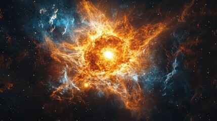 Cosmic Inferno: A Fiery Nebula's Breathtaking Dance