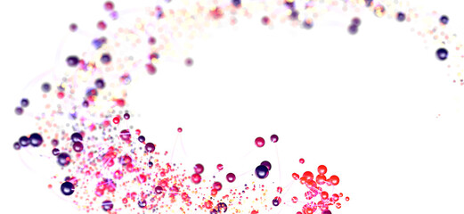 Vibrant spheres connected, forming a network. Ideal for tech, science, and connection themes.