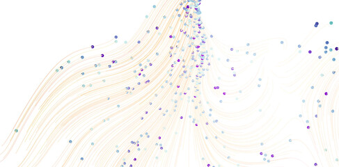 Streaming data, network, connections, technology, digital, abstract background, vector illustration.