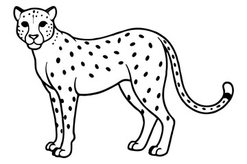 Fototapeta premium Wild Cheetah Stroke Design