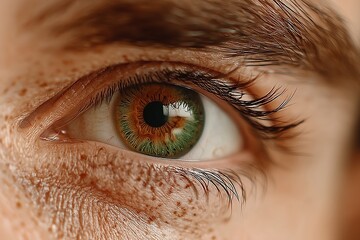 Close Up of a Green Eye with Intricate Details: Capturing Human Beauty