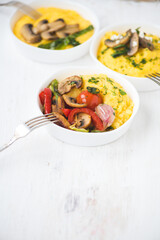 Easy Cereal and Vegetable Recipes for a Healthy Lunch. Diet Plan for Dieting.