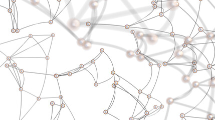 Obraz premium Abstract Network Connection With White Pearls