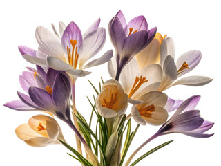 Fototapeta premium Crocus flowers bloom vibrantly in stunning display of colors showcasing nature beauty and elegance