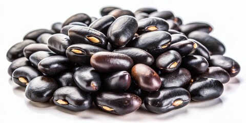 Obraz premium Black Beans Seeds: High-Resolution PNG Image with Isolated Background for Food, Culinary, and Agricultural Projects