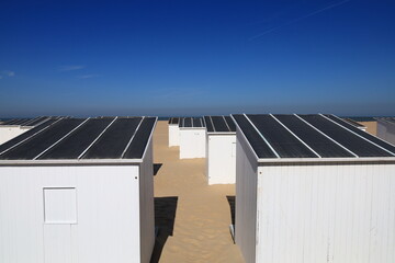 Ostend beach located in the province of West Flanders in the Flemish Region of Belgium