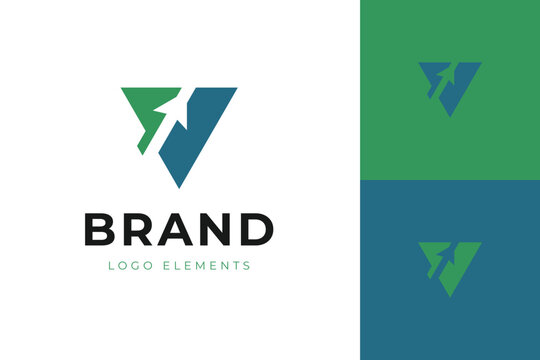 Growth Up business logo icon design with arrow vector graphic for financial logo template