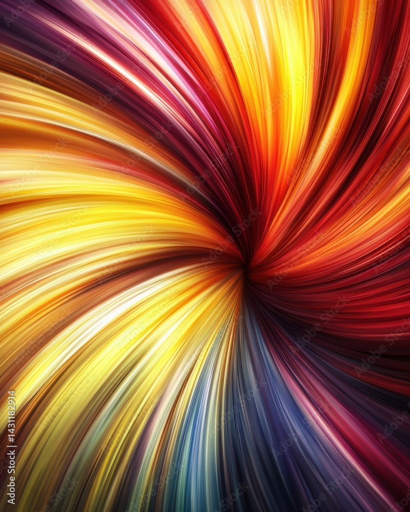 Poster abstract swirl of vibrant colors creating a dynamic and energetic flow with a smooth and artistic gr