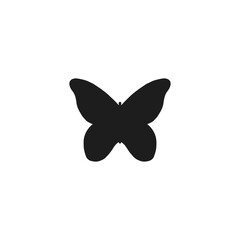 Butterfly vector silhouette on white background.