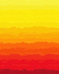 Fototapeta premium Abstract fiery landscape with warm colors blending from yellow to orange and red in a textured style