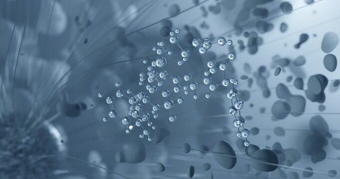 Looped video of Odevixibat, bylvay, rotating molecular 3D ball-and-stick model