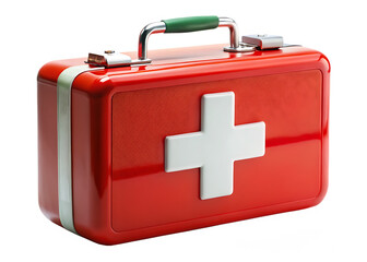 Obraz premium fast aid kid isolated on white background PNG , AI GENERATED