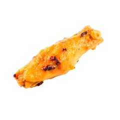 fried chicken wings isolated on transparent background