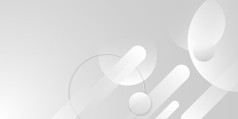 gray geometric round objects abstract background. clean simple modern abstract white shape background. Geometric background. Vector illustration abstract graphic design banner pattern presentation. 