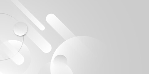 gray geometric round objects abstract background. clean simple modern abstract white shape background. Geometric background. Vector illustration abstract graphic design banner pattern presentation. 