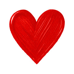 Heart shaped nail polish art, Valentine love symbol. Social media icon. Isolated on transparent background.