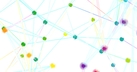 Abstract Colorful Network Connection