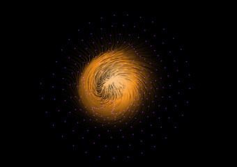 Network Connected Data Points dynamic visualization of a digital network with glowing connections.