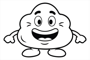 Y2K cartoon blob mascot with shifting moods – happy, sad, angry – each in glossy vector style