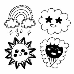 weather icons set design, Eps