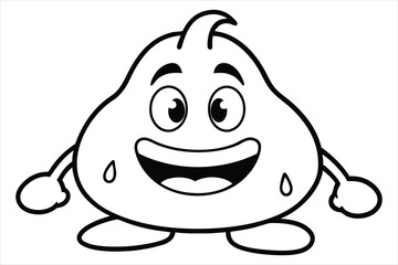 Y2K cartoon blob mascot with shifting moods – happy, sad, angry – each in glossy vector style