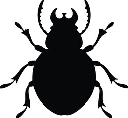 beetle silhouette vector