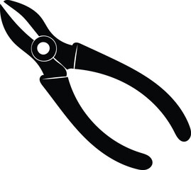 nose pliers silhouette vector