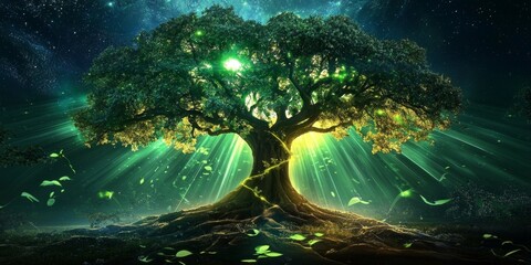 Obraz premium A whimsical outdoor fantasy landscape unfolds.