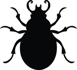 beetle silhouette vector illustartion