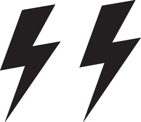 Lightning icon vector. Flash sign. Power symbol. Lightning pictogram.