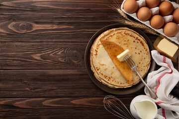 crepes with ingredients