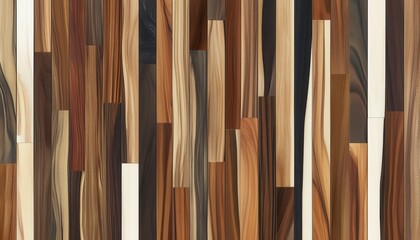 Fototapeta premium Multicolored wood plank wall design