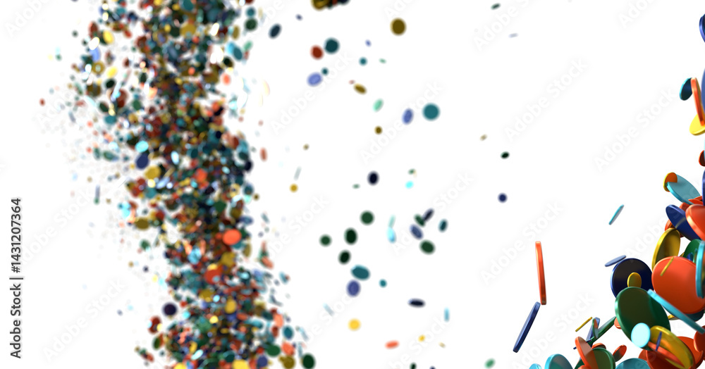 Aufkleber Abstract Colorful Shapes Exploding