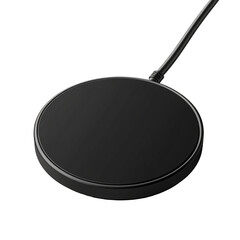 Wireless Charging Pad Qi Enabled Minimalist  isolated on a transparent backgroun