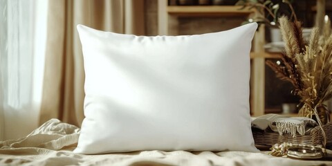 Elegant white pillow mock-up ideal for sales promotions.