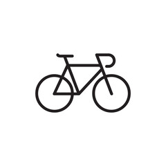 Icon of a Bicycle Representing Cycling, Outdoor Transportation, and Eco-Friendly Mobility for Fitness, Commuting, and Recreation Editable Vector Illustration Isolated on a White Background
