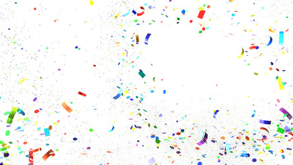  Multicolored confetti on white