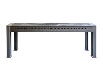 Locker Room Bench With Ventilation Slots  isolated on a transparent background