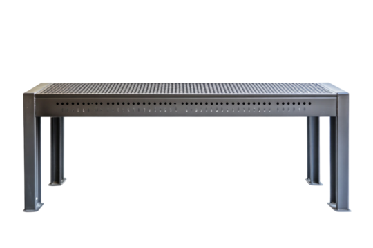 Locker Room Bench With Ventilation Slots  isolated on a transparent background