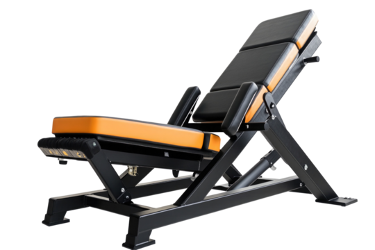 Leg Press Machine With Weighted Sled  isolated on a transparent background